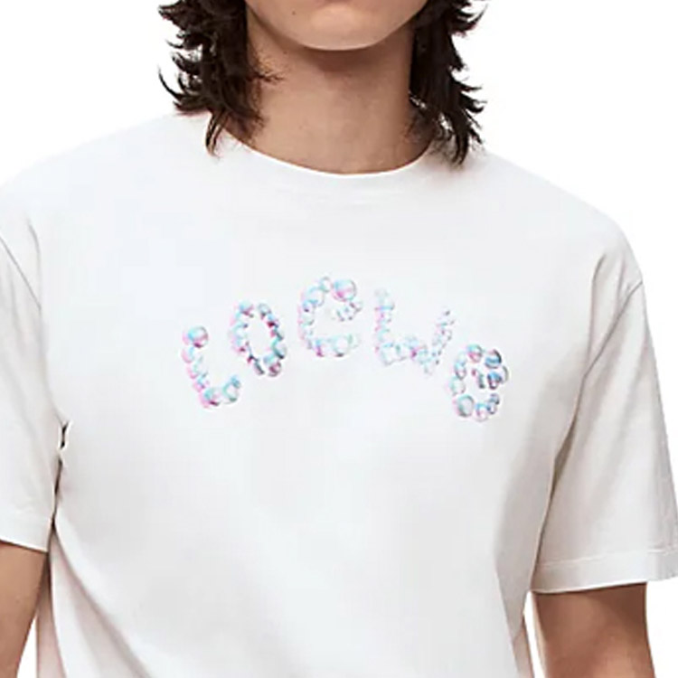 Sizing LOEWE SS23 氣泡標誌印花白色T恤 H616Y22X54-2100