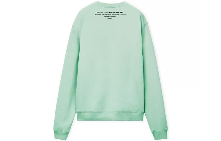 Lookbook LOEWE SS23 Baju Sejuk Cetakan Seramik Unisex Hijau H800Y24X10-4320