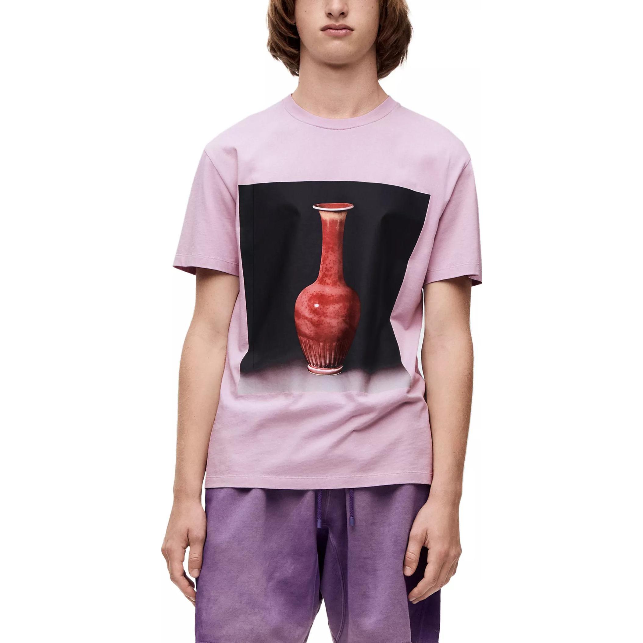 Purchase LOEWE SS23 Baju-T Unisex Cetakan Seramik Ungu Muda H800Y22X20-6140