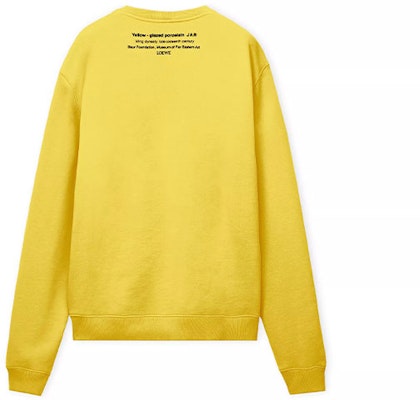 LOEWE SS23 Ceramic Print Yellow Unisex Crewneck Sweatshirt Long Sleeve. H800Y24X12-8100 Lookbook LOEWE SS23 Ceramic Print Yellow Unisex Crewneck Sweatshirt Long Sleeve. H800Y24X12-8100