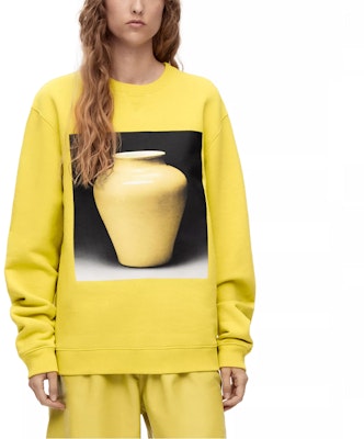 LOEWE SS23 Ceramic Print Yellow Unisex Crewneck Sweatshirt Long Sleeve. H800Y24X12-8100 Sizing LOEWE SS23 Ceramic Print Yellow Unisex Crewneck Sweatshirt Long Sleeve. H800Y24X12-8100