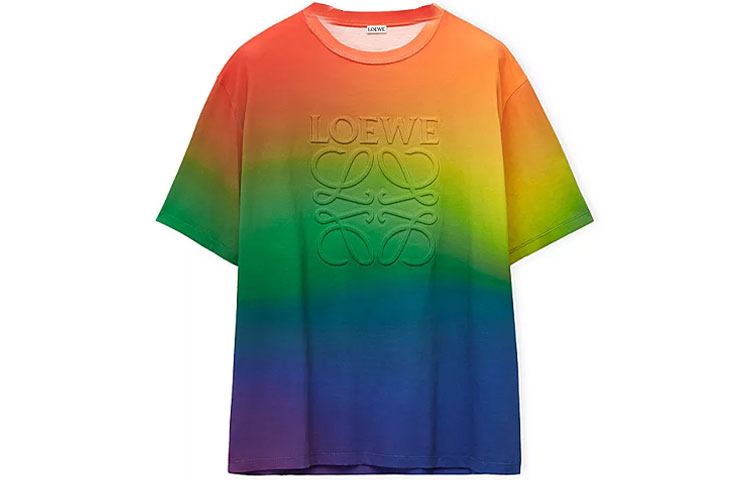 LOEWE SS23 Color-Block Logo Print Crewneck Short Sleeve T-Shirt Multicolor. H526Y22X67-9990 圖 2