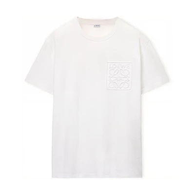 LOEWE SS23 Embossed Logo Crewneck T-Shirt White H526Y22X65-2100