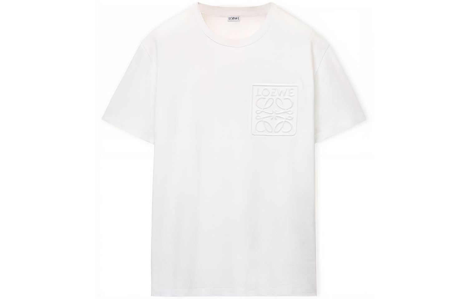 Order LOEWE SS23 Embossed Logo Crewneck T-Shirt  White H526Y22X65-2100