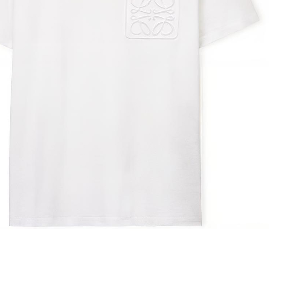 Purchase LOEWE SS23 Embossed Logo Crewneck T-Shirt  White H526Y22X65-2100