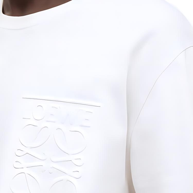 Sizing LOEWE SS23 Embossed Logo Crewneck T-Shirt  White H526Y22X65-2100