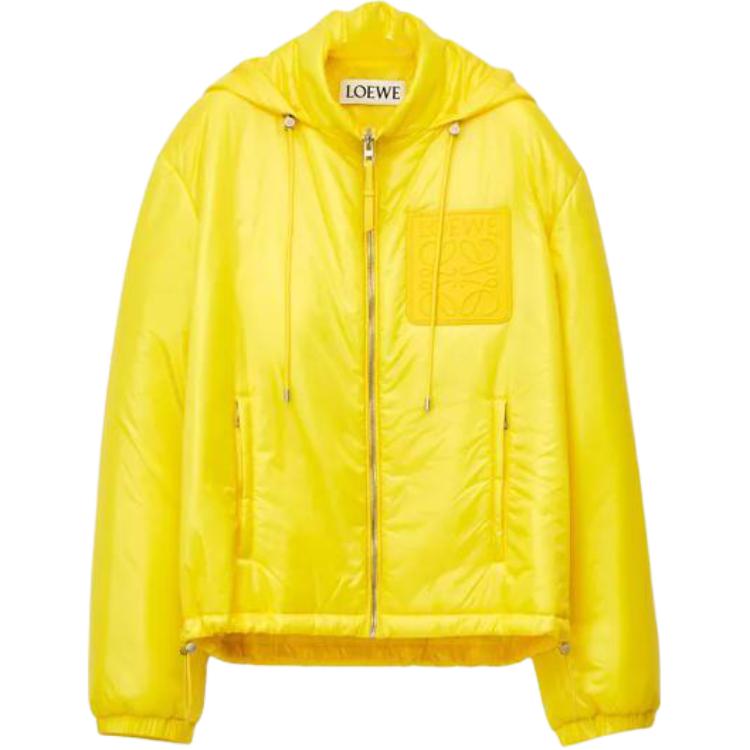 LOEWE SS23 Embossed Logo Hooded Jacket Yellow Mens H526Y03W69-8100