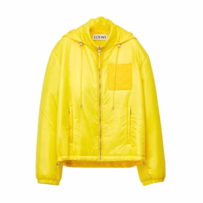 LOEWE SS23 Embossed Logo Hooded Jacket Yellow Mens H526Y03W69-8100