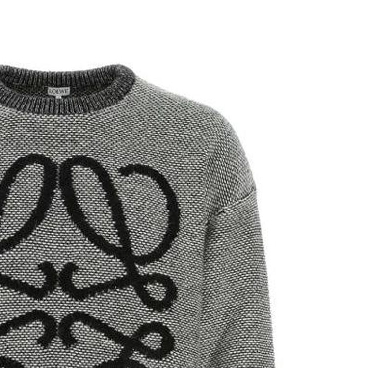 Sizing LOEWE SS23 花卉字母圖案長袖圓領毛衣 灰色 H526Y14KDM-2101