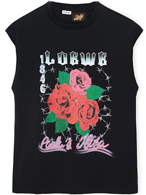 Camiseta Sin Mangas con Estampado Floral Logo LOEWE SS23 Negra. H616Y22X49-1489 Buy Camiseta Sin Mangas con Estampado Floral Logo LOEWE SS23 Negra. H616Y22X49-1489