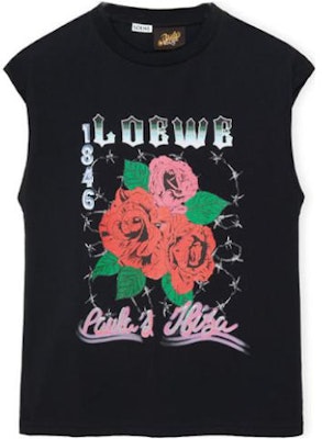 Camiseta Sin Mangas con Estampado Floral Logo LOEWE SS23 Negra. H616Y22X49-1489 Order Camiseta Sin Mangas con Estampado Floral Logo LOEWE SS23 Negra. H616Y22X49-1489