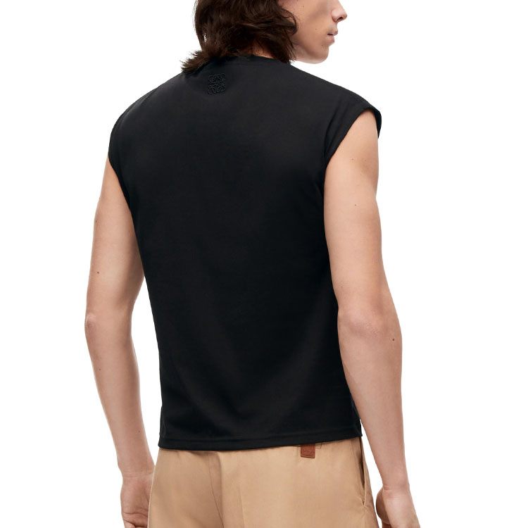 Purchase Camiseta Sin Mangas con Estampado Floral Logo LOEWE SS23 Negra. H616Y22X49-1489