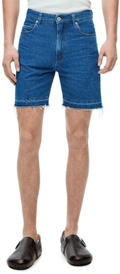 LOEWE SS23 Frayed Pocket Denim Shorts Blue . H616Y11X30-5720 Shop LOEWE SS23 Frayed Pocket Denim Shorts Blue . H616Y11X30-5720