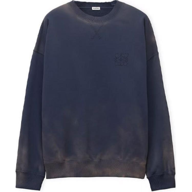 LOEWE SS23 Gradient Embroidered Sweatshirt Blue Crewneck Pullover H526Y24X16-8383