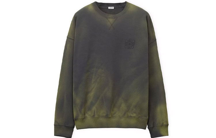 LOEWE SS23 Gradient Embroidered Sweatshirt Yellow Green Mens Pullover H526Y24X16-4108