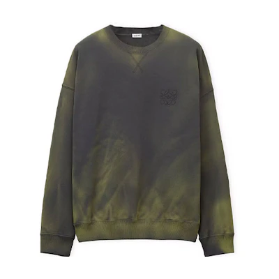 LOEWE SS23 Gradient Embroidered Sweatshirt Yellow Green Mens Pullover H526Y24X16-4108