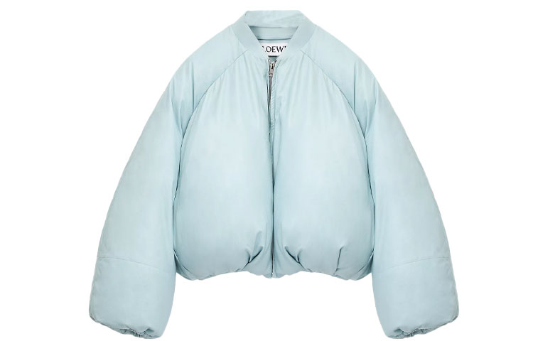 LOEWE SS23 Light Blue V-Neck Cotton Jacket H526Y19L70-4183
