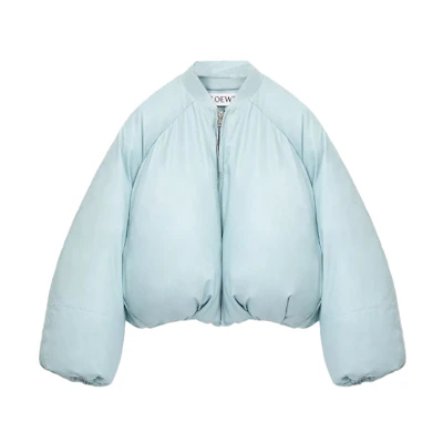 LOEWE SS23 Light Blue V-Neck Cotton Jacket H526Y19L70-4183