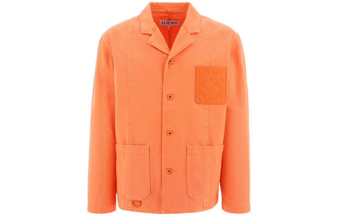 LOEWE SS23 Orange Trapeze Collar Single-Breasted Long-Sleeve Jacket H526Y50X13-9100