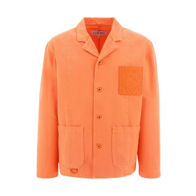 LOEWE SS23 Orange Trapeze Collar Single-Breasted Long-Sleeve Jacket H526Y50X13-9100