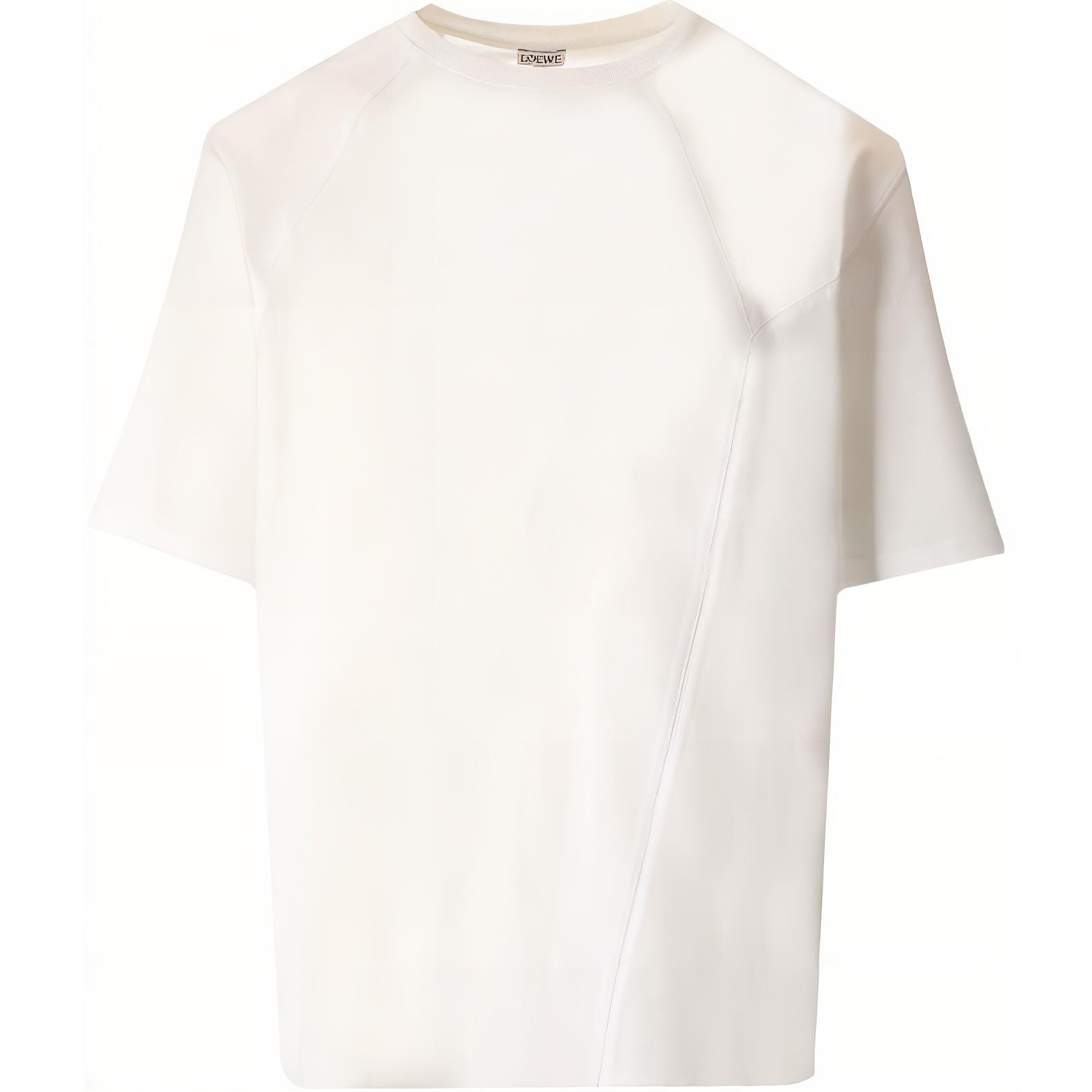 Buy LOEWE SS23 Plain Knit Short Sleeve T-Shirt White  Tee H526Y22J67-2100