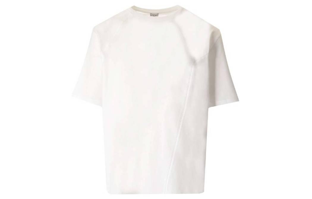 Order LOEWE SS23 Plain Knit Short Sleeve T-Shirt White  Tee H526Y22J67-2100
