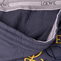 Cheap LOEWE SS23 純色繡標休閒長褲 男款 - 瑪瑙藍 H526Y27X46-1809