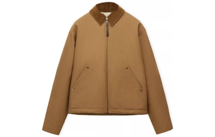 LOEWE SS23 Solid Color Zip-Up Utility Jacket Brown H800Y02X21-3131