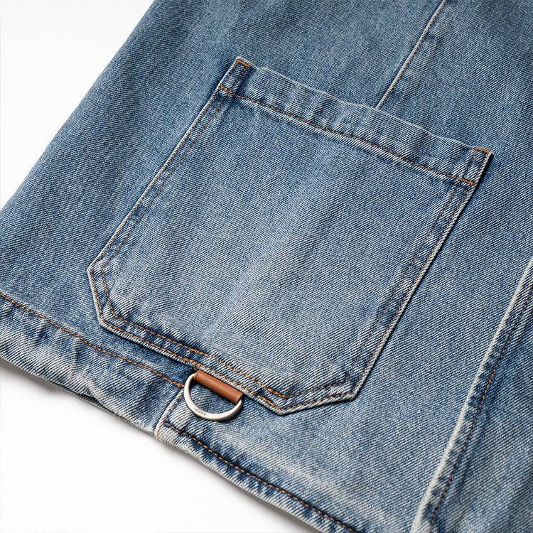 Details for LOEWE SS23 水洗丹寧標誌貼布工裝外套 藍色 H526Y13X07-5970