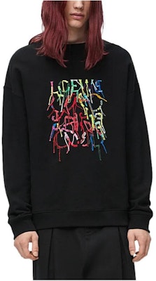 LOEWE SS24 Black Crewneck Sweatshirt with Logo Print. H526Y24X45-1489 Lookbook LOEWE SS24 Black Crewneck Sweatshirt with Logo Print. H526Y24X45-1489