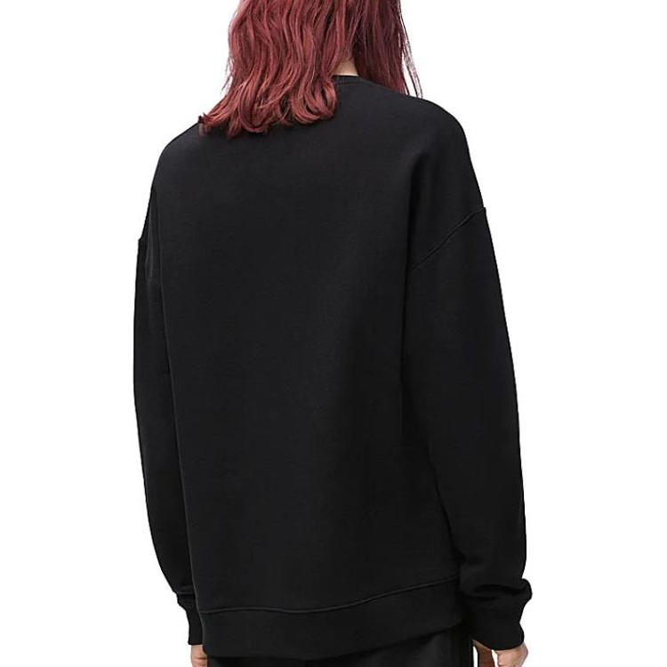 Purchase ロエベ SS24 ブラック クルーネック スウェットシャツ ロゴプリント入り. H526Y24X45-1489