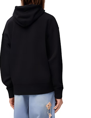 LOEWE SS24 Black Hoodie with Logo Patch. H526Y25X48-1100 Shop LOEWE SS24 Black Hoodie with Logo Patch. H526Y25X48-1100