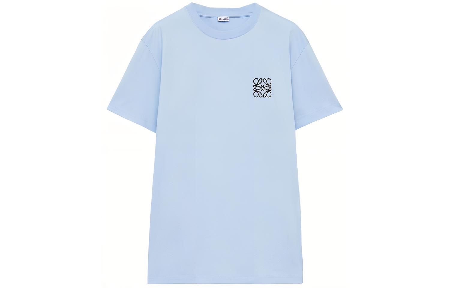 LOEWE SS24  Blue Logo Crewneck Short Sleeve T-Shirt. H526Y22X75-5709