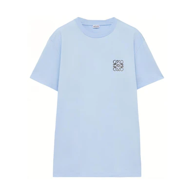 LOEWE SS24 Blue Logo Crewneck Short Sleeve T-Shirt. H526Y22X75-5709