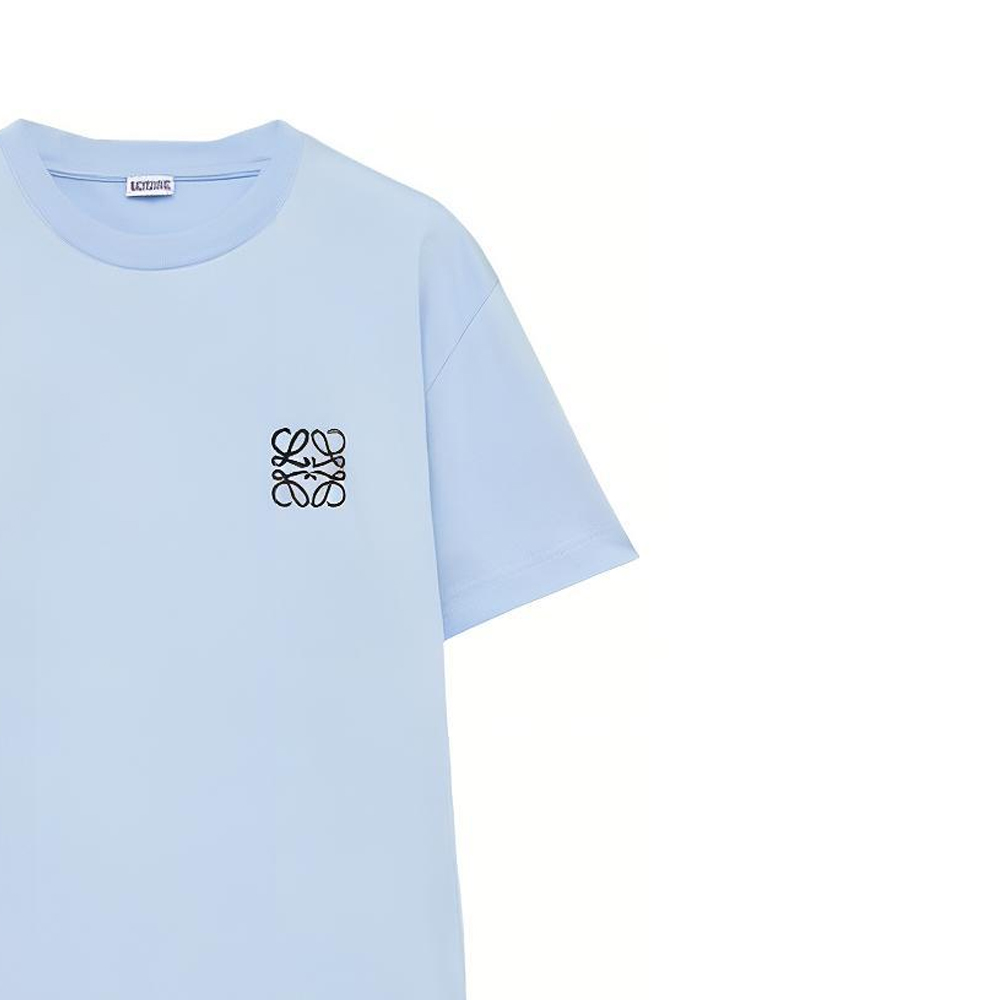 Details for LOEWE SS24 藍色標誌短袖圓領T恤。 H526Y22X75-5709