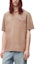 Shop LOEWE SS24 Brown Letter Embroidery Crewneck T-Shirt HSM1Y22J04-3428