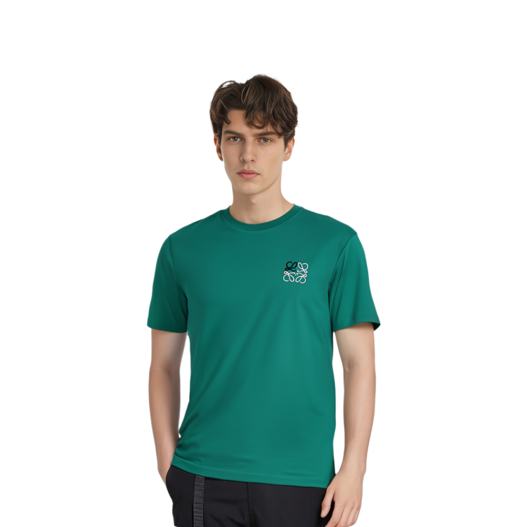 Details for LOEWE SS24 绿色刺绣标志短袖圆领T恤 H526Y22X75-4100