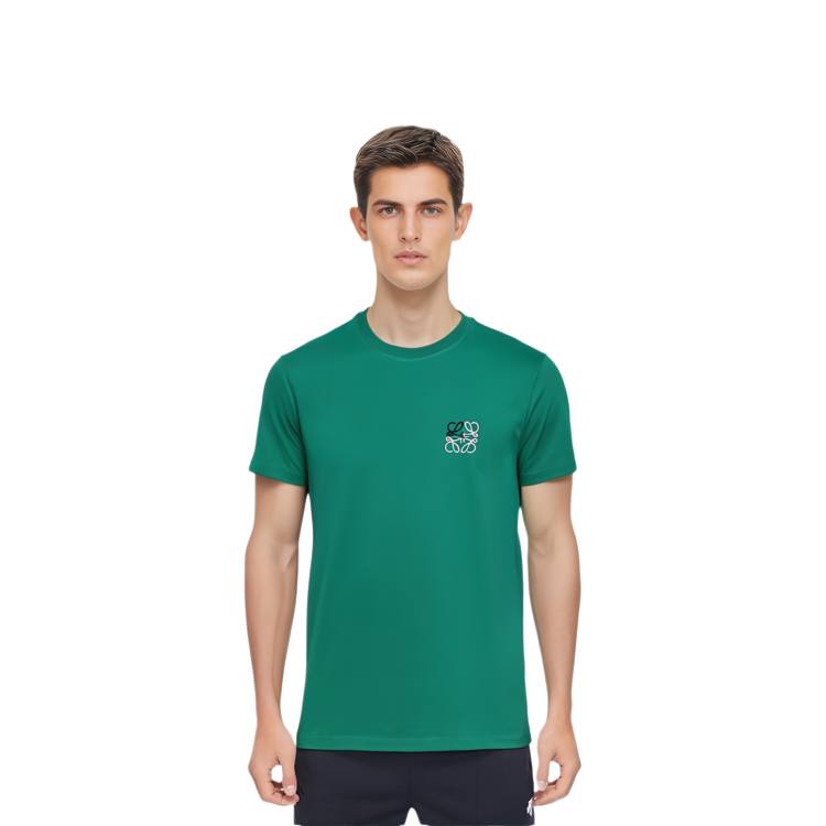 Sizing LOEWE SS24 绿色刺绣标志短袖圆领T恤 H526Y22X75-4100