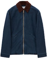 LOEWE SS24 Indigo Zip-Up Loose-Fit Jacket with Solid Color Logo. H526Y02W80-5380 LOEWE SS24 Indigo Zip-Up Loose-Fit Jacket with Solid Color Logo. H526Y02W80-5380