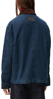 LOEWE SS24 Indigo Zip-Up Loose-Fit Jacket with Solid Color Logo. H526Y02W80-5380 Lookbook LOEWE SS24 Indigo Zip-Up Loose-Fit Jacket with Solid Color Logo. H526Y02W80-5380