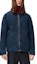 Shop LOEWE SS24 Indigo Zip-Up Loose-Fit Jacket with Solid Color Logo. H526Y02W80-5380