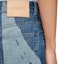 Details for LOEWE SS24 Light Blue Distressed Fishnet Pattern Denim Shorts. H616Y11X39-5149
