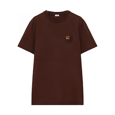 LOEWE SS24 Logo Crewneck Long-Sleeve T-Shirt Chocolate Brown H526Y22X75-3270