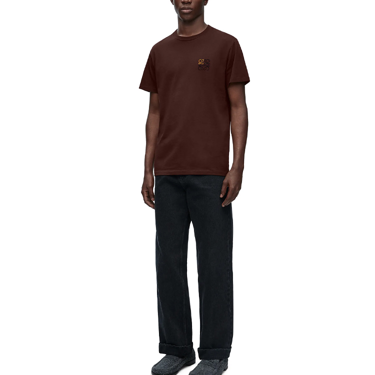 Lookbook LOEWE SS24 經典Logo長袖T恤 巧克力棕 H526Y22X75-3270