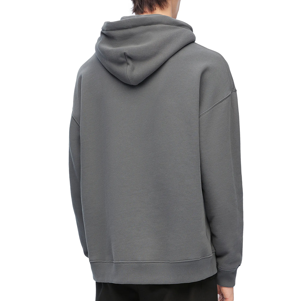 Shop LOEWE SS24  Slate Gray Oversized Hoodie with Letter Embroidery. H526Y25X39-1300