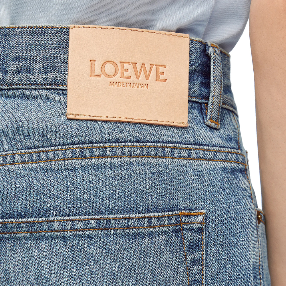 Details for ロエベ SS24 ヴィンテージブルー ウォッシュドボタン ミッドライズストレートジーンズ。 H526Y11X79-5570