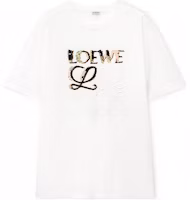 Order LOEWE SS24 白色寬鬆版刺繡logo短袖上衣 H526Y22J61-2016