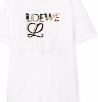 Sizing LOEWE SS24 白色寬鬆版刺繡logo短袖上衣 H526Y22J61-2016