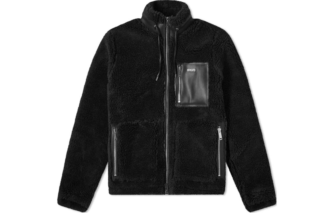 LOEWE SS24 Black Zip-Up Slim-Fit Jacket with Stand Collar H526Y18LAA-1100