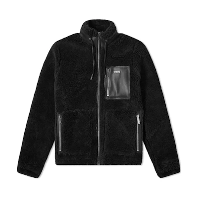 LOEWE SS24 Black Zip-Up Slim-Fit Jacket with Stand Collar H526Y18LAA-1100